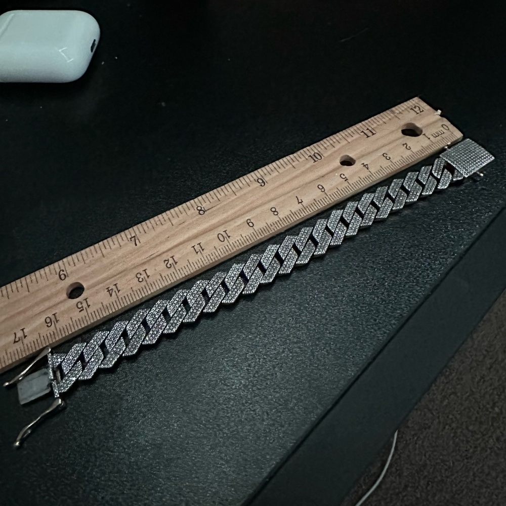 14k gold plated Diamond Cuban bracelet